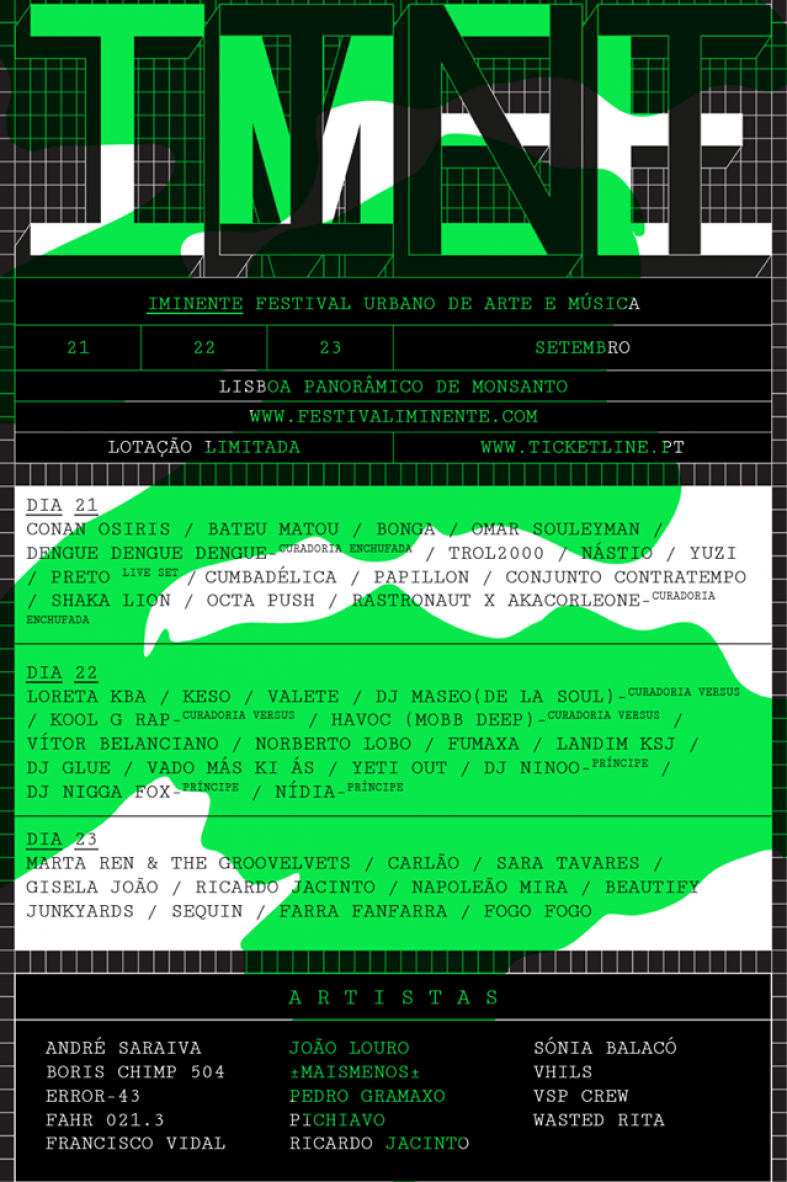 [Festival] Iminente Festival Urbano de Arte e Música – 21,22 e 23 de Setembro, Lisboa