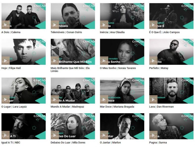 [Festival da Canção 2019] Finalistas