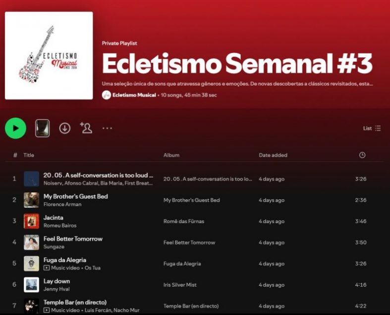 [Playlist] Ecletismo Semanal #3
