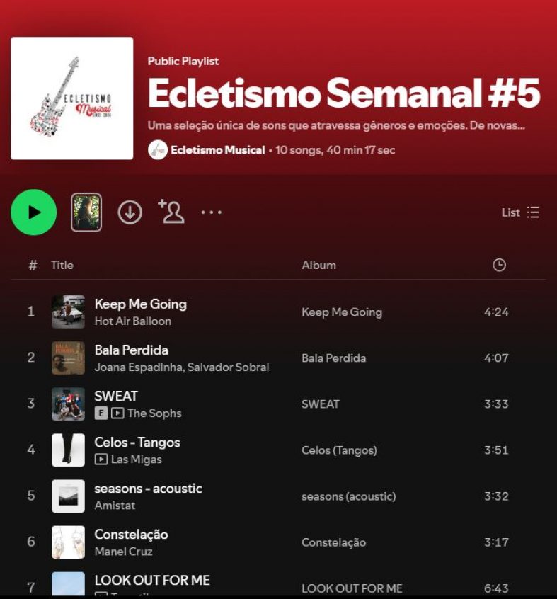 [Playlist] Ecletismo Semanal #5