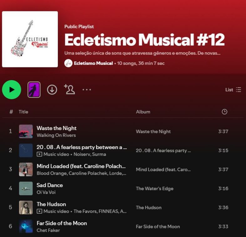 [Playlist] Ecletismo Semanal #12