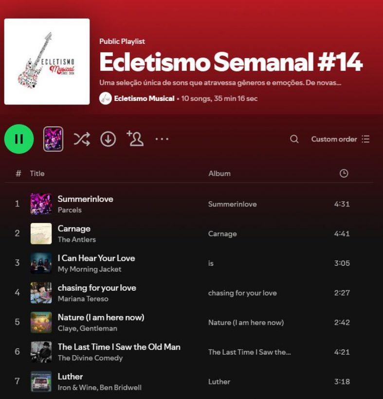 [Playlist] Ecletismo Semanal #14