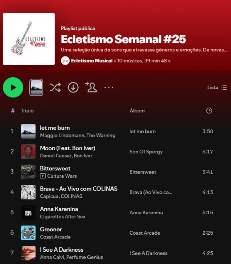 [Playlist] Ecletismo Semanal #25