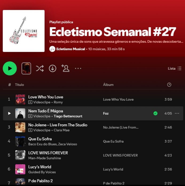 [Playlist] Ecletismo Semanal #27