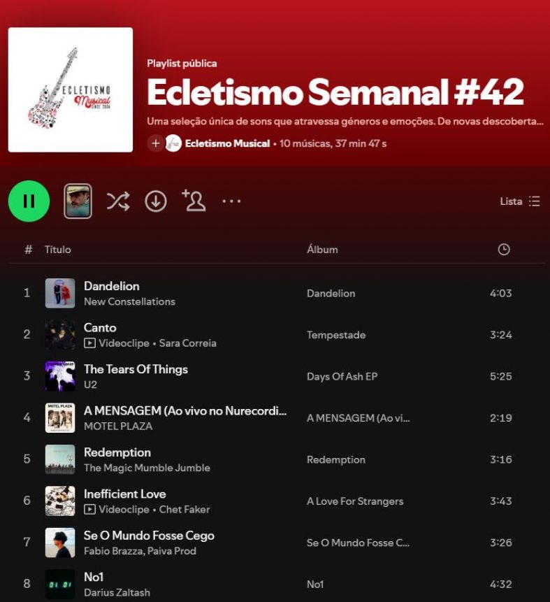 [Playlist] Ecletismo Semanal #42