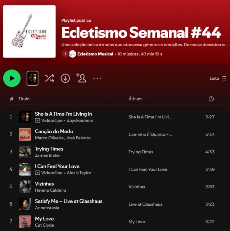 [Playlist] Ecletismo Semanal #44