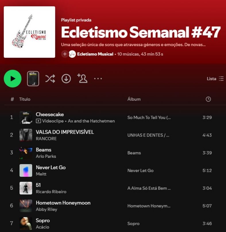 [Playlist] Ecletismo Semanal #47