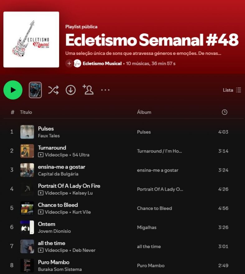 [Playlist] Ecletismo Semanal #48