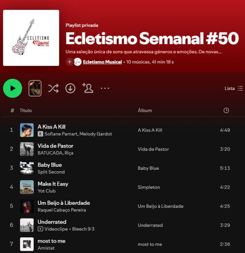 [Playlist] Ecletismo Semanal #50
