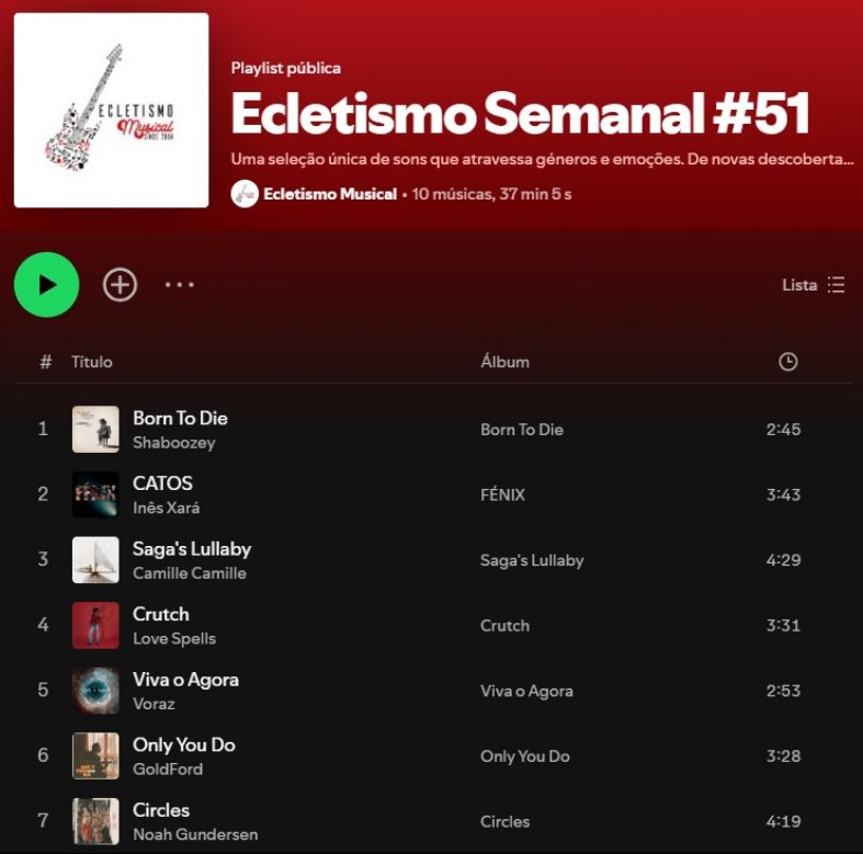 [Playlist] Ecletismo Semanal #51