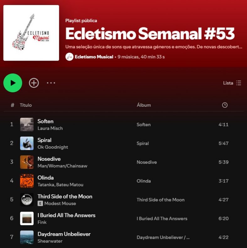 [Playlist] Ecletismo Semanal #53