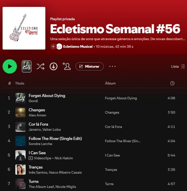 [Playlist] Ecletismo Semanal #56