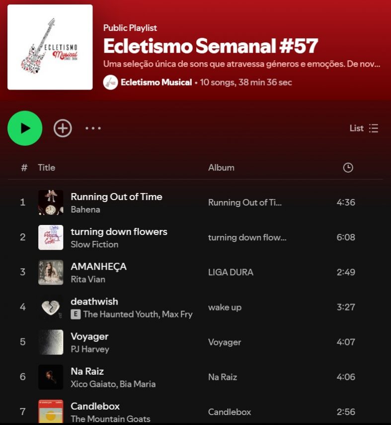 [Playlist] Ecletismo Semanal #57