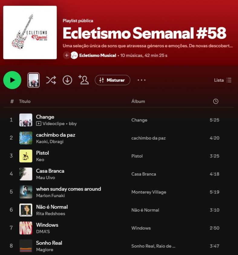 [Playlist] Ecletismo Semanal #58
